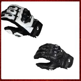 ST643 Motorcycle Gloves Leather Wearable Breathable Riding Gloves Short Knight Carbon Fiber Shatter-resistant Gloves
