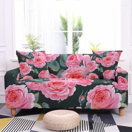 Chair Covers Rose Flower Print Elastic Sofa Cover For Living Room 3 Seater Stretch Anti-Fouling Home Protector Recliner