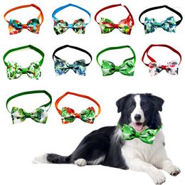 Dog Apparel Pet Cat Collars Bowknot Collar Dogs Neck Ring Large Bow Tie Necklace Puppy Chihuahua Adjustable Supplies