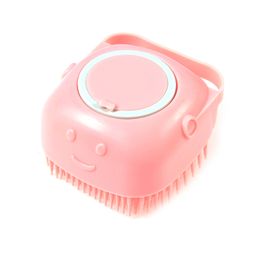 Bathroom Dog Wash Bath Brush Massage Gloves Soft Safety Silicone Comb with Shampoo Box Pet Dogs Brush zxf 86