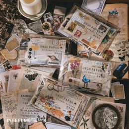 Pcs Scrapbooking Supplies Pack For Journaling Diy Vintage Scrapbook Stickers Kit With Decorative Nature Retro Collection