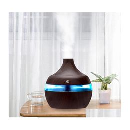 Diffusori di oli essenziali 300 ml Umidificatore di grano Usb Famiglia Colorf Glow Aromaterapia Hine Veicolo Diffusore di oli essenziali Aria fresca Dhsyr