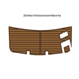 2003 Rinker F34 Fiesta Vee Swim Platform Boat EVA Foam Teak Deck Floor Pad Mat