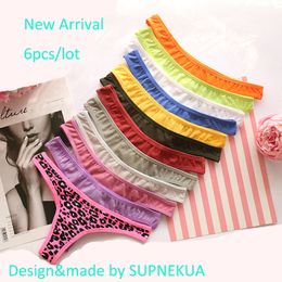 Panties Girl Solid Colour G String Teenage Underwear Thong Cotton Bandage Calcinhas Breathable Young s Lingerie 221205