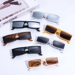 Sunglasses Fashion Shades UV400 Sun Glasses Rectangle For Women Small Brand Designer