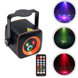 32 Patterns RGB LED Effect Lights RG Laser Stage Light Mini Portable Laser Projector Party DJ Disco Lights USB Bluetooth Night Light With Battery