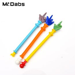 Colourful Glass Dabber Dabber Tool 155mm Length 7mm Diameter Smoking Accessories for Dab Rig Bong Water Pipe