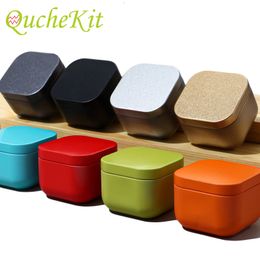 Jewellery Jars 12Pcs 50ml Empty Square Candle Candy Tea Storage Tins Box Travel Cosmetic Container Cans With Lid Organiser 221205