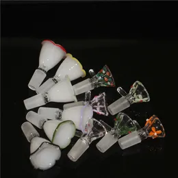 hookah 14mm 18mm Glass Bowls Mix Colour Bong Bowl Male Piece For Water Pipe Dab Rig ash catcher