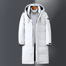 Men s Down Parkas Winter Jacket Hood Feathers Puffer White Duck Long Men Black Parka Coat Warm Autumn Dack Thick Casual Top 221203