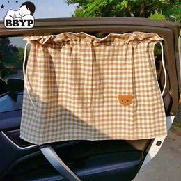 Crib Netting Car Sun Shade Curtains Cute toon Bear Styling Rear Side Window Windshield Sunshade Protect 221205