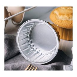 Baking Pastry Tools Pastry Tools Dessert Cups With Lids Gold Aluminium Foil Baking Holders Cupcake Bake Utility Ramekin Clear Puddi Dhlpg