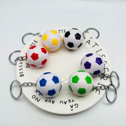 Creative Football Keychain Pendant 4cm Diameter Fashion Jewelry Sports Bag Keychains Accessories Gift