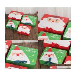 Gift Wrap Christmas Chocolates Candy Packaging Cases Santa Claus Gift Wrap Box Party Activity Red Green Decorations Container Simple Dhqnr