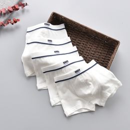 Panties 5 Pcs lot Underwear Kids Boys Solid White Colour Shorts Teenage School Underpants Toddler Adult 221205