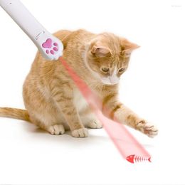 Cat Toys 5-in-1 Shape Kitten Interactive Pen Multi-pattern Projection With Hanging Chain Pets Playing