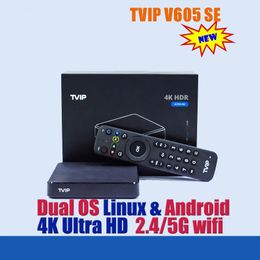 Original TVIP 605 SE Smart TV Box Linux & Android 7.0 Dual System Set Top Box 4K ULTRA 4k/2.4GWiFi Super Clear