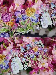 Gift Wrap The Prelude Of Iris Silver Laser Washi PET Tape For Planner Card Making DIY Scrapbooking Plan Decorative Sticker