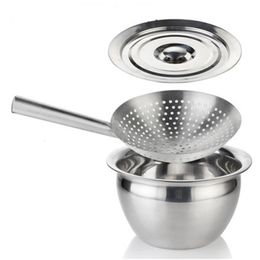 Chef's Choice Stainless Steel Stock Pot with Mesh Colander and Oil Storage Bowl