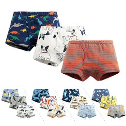 Panties Pure Cotton Boys Cute Cartoon Print Kids Underwear Boxers Briefs 3 Pieces Baby Boy Shorts Teenager Underpants 1 12T 221205