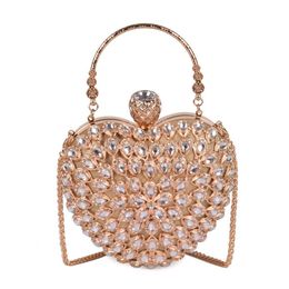 Pink Sugao Women Night Clutch Bag Lindo Pearl Crystal Beading Sacos de festas de casamento de noiva Bolsas de crossbody