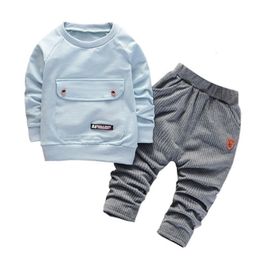 Clothing Sets Children Boys Girls Cotton Fashion Baby Gentleman Jacket Pants 2Pcs Spring Autumn Formal Toddler Tracksuits 221203