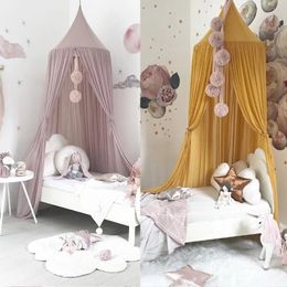 Crib Netting Nordic Style Baby Bed Canopy Mosquito Net Curtain Kids Room Bedding Hanging Dome Tent Girls Princess Play Castle 221205