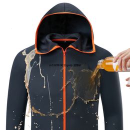 Outdoor T-Shirts Men Fishing Clothes Tech Hydrophobic Clothing Listing Casual kleding Camping Hooded Jackets Ice Silk Waterproof Shirts 221205