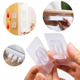 Hooks Double-Sided Adhesive Wall Hangers Strong Transparent Stickers Storage Holder Kitchen Bathroom Organizer