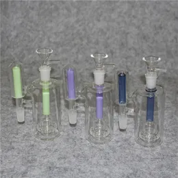 14mm Glass Ashcatcher Hookah Bong with Colourful Silicone Container Reclaimer quartz banger Thick Pyrex Ash catcher Water Smoking Pipes