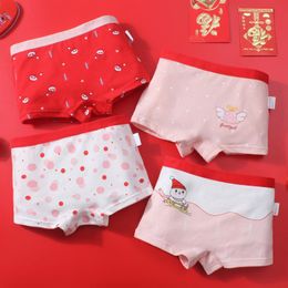 Panties 4 Pieces Lot 2 12Y Children Underwear Cotton Girls Cute Pattern Kids Boxer Briefs Child Soft Girl Pants safety pants 221205