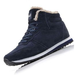 Dress Shoes Men Boots Winter Plus Size 48 Keep Warm Ankle Botas Hombre Leather Plush Sneakers s 221203
