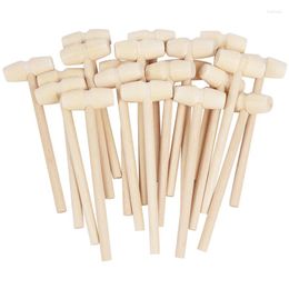 Christmas Decorations Mini Wooden Hammer Multi Use Toy Mallets Leather Jewellery Handmade DIY Crafts Unfinished Wood Ornament Decoration 2022