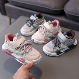 Sneakers Fresh Flat Heel Children for Spring Chic Designer Kids Shoes Boy Gray Sneaker Pink Sports Girl E12302 221205