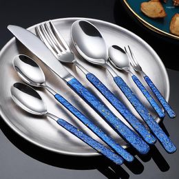 Dinnerware Sets Portable Cutlery Knife Fork Spoon Set Stainless Steel Dish El Dessert Coffee Serving Steak Western Tableware