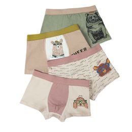 Panties Boys Underwear Cartoon Bear for Teenage Cotton Children Breathable Soft Boxers Fashion Kids Underpants 4 Pcs lot 221205