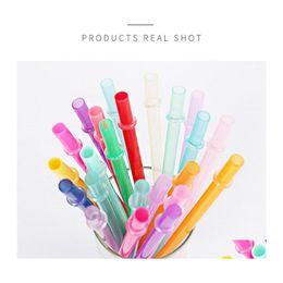 Drinking Straws Reusable Pp Plastic Drinking St 9.45 Inches Bpa And Eco Friendly Colorf Colours Amazon Supports Custom Package 145 K2 Dh8Dt