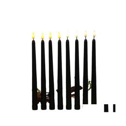 Candles Led Head Candle 28Cm Black Long Pole Candles Christmas Festival Party Supplies 3 7Jy Q2 Drop Delivery Home Garden Dhwgp