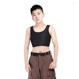 Women's Shapers Tomboy Trans Short Chest Binder Vest Flat Breast Shaper Lesbian Les FTM Breathable Mesh Undershirt Cosplay Tank Tops