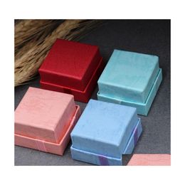 Gift Wrap 4X4Cm Small Jewellery Ring Box Wrap Present Case Bowknot Decoration Organiser First Ornament Packing Boxes Necklace Portable Dha6U