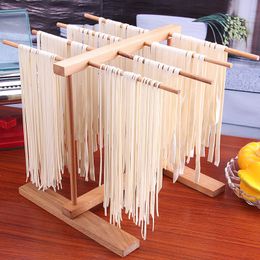 Other Kitchen Dining Bar 8 Row Wooden Handmade Spaghetti Pasta Drying Rack Vermicelli Linguine Noodle Hanging Stand Multifunctional Kitchen Storage RackF 221203