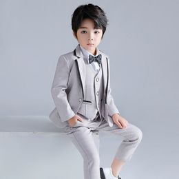 Ternos Flower Boys Top Wedding Party Fester Gentleman Formal Dress Dress Kids Tuxedo Roupa Costume de Performance L2221205