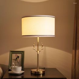 Table Lamps Modern Minimalist El Office Living Room Study Bedroom Bedside Lamp Antler Pure Copper E27 AC110V 220V