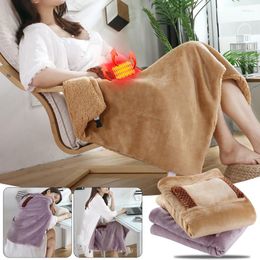 Blankets Electric Plush 5v Soft Thicker Heater Bed Warmer Winter Heating Blanket Washable Thermostat Usb Charging With Pocket