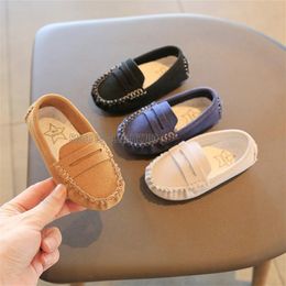 Spor ayakkabılar çocuklar çocuklar loafer bahar yaz moccasin kızlar rahat yürümeye başlayan bebek pu deri ayakkabı 221205