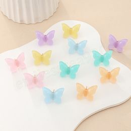 Charm Butterfly Stud Earring for Women Girls Wholesale New Hip Hop Colourful Acrylic Resin Animal Small Earring Gift Jewellery