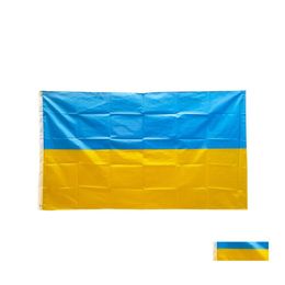Banner Flags Ukraine Flag For Decoration Direct Factory Price Polyester 90X150Cm Blue Yellow Flags Banner H1 Drop Delivery Home Gard Dhpyt