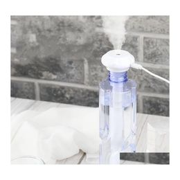 Essential Oils Diffusers Spray Water Supplies Instrument Abs Sile Mini Circle Humidifiers Usb Interface Diffuser Mtiple Gears Mute 8 Dhbb5