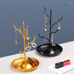 Jewelry Pouches Tree Branches Design Necklace Display Rack Showing Stand Earring Holder Hanger Pendant Iron Showcase Bracelet Organizer
