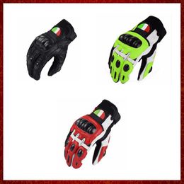 ST933 Motorbike Carbon Fiber Genuine Leather Gloves Motorcycle Bike Riding Mountain Bicycle Offroad Men